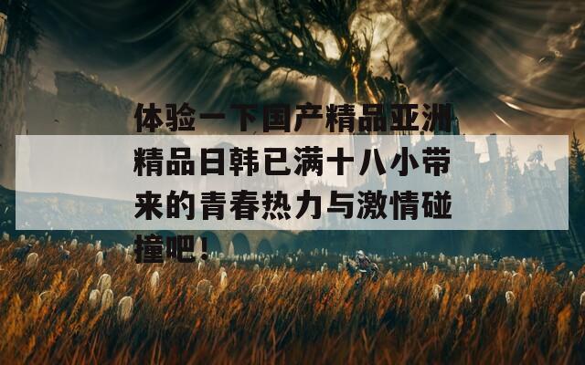 体验一下国产精品亚洲精品日韩已满十八小带来的青春热力与激情碰撞吧！