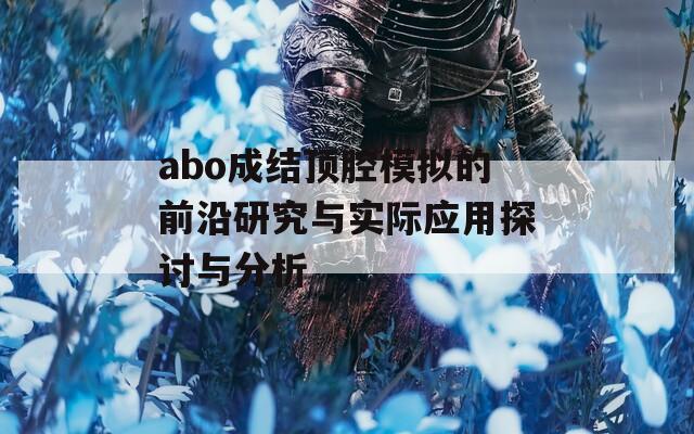 abo成结顶腔模拟的前沿研究与实际应用探讨与分析