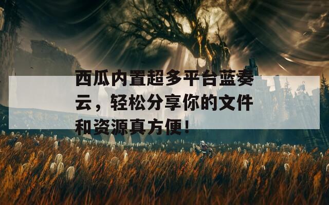 西瓜内置超多平台蓝奏云，轻松分享你的文件和资源真方便！