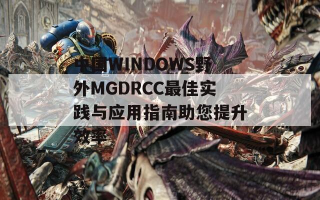 中国WINDOWS野外MGDRCC最佳实践与应用指南助您提升效率