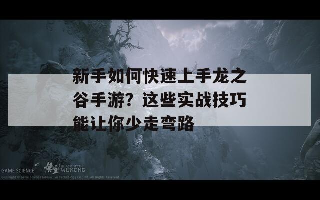 新手如何快速上手龙之谷手游？这些实战技巧能让你少走弯路