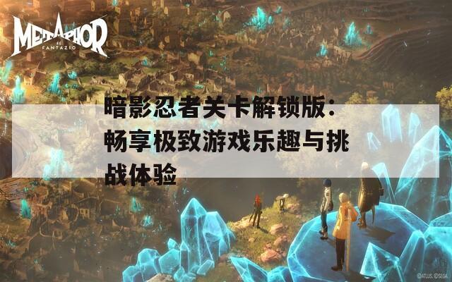 暗影忍者关卡解锁版：畅享极致游戏乐趣与挑战体验