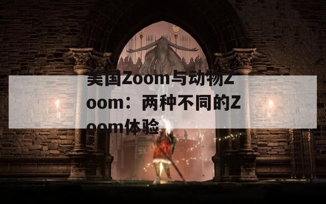 美国Zoom与动物Zoom：两种不同的Zoom体验