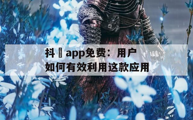 抖抈app免费：用户如何有效利用这款应用