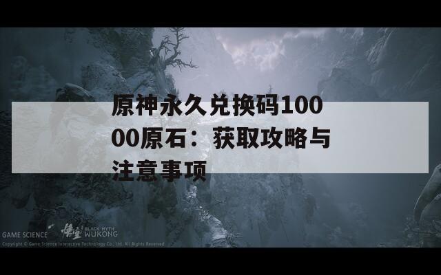 原神永久兑换码10000原石：获取攻略与注意事项