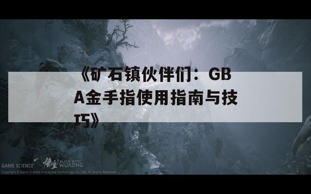 《矿石镇伙伴们：GBA金手指使用指南与技巧》