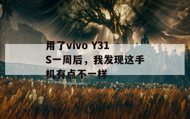 用了vivo Y31S一周后，我发现这手机有点不一样