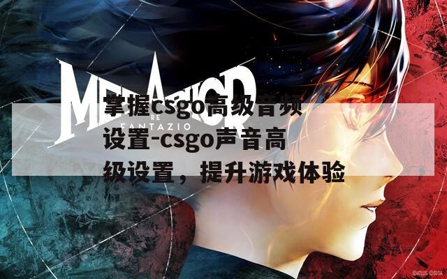 掌握csgo高级音频设置-csgo声音高级设置，提升游戏体验